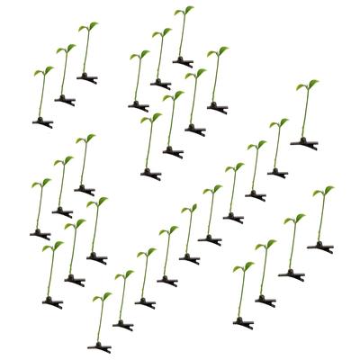 TEMU 15/30/60pcs Clips - Plastic Bean Sprout Shaped Barrettes For Women - Non-feathered Hair Accessories For Home, School, Party Headwear Image