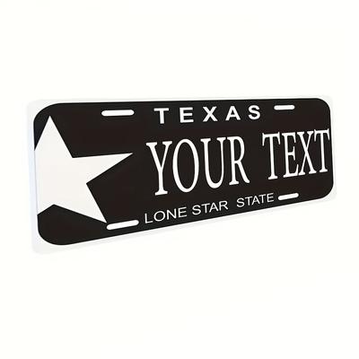 TEMU Custom 5.9*11.8inch Decorative Sign And Plaque, Customize Personalized Metal Aluminum License Plate, Make Your Own , , Numbers, Suitable For Office, Commercial , , Home, Living Room, Garage, Bar Image