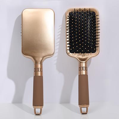 TEMU 1pc Golovejoe Styling Brush - Oval & Square Airbag Combs With Nylon Bristles For Smooth, - Abs Handle For Scalp Massage & Styling, Hair Styling Tools|sleek Brush|, Hair Brush Image