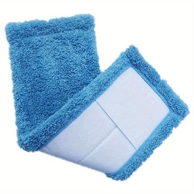 TEMU 1pc Coral Fleece Flat Mop Replacement Head, Washable Synthetic Fiber Cleaning Pad, Polyester, Strong Absorption, Easy Dust Removal For Hardwood, Tile, Laminate Floors Image