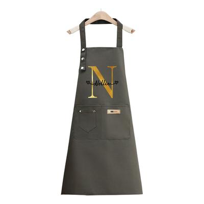 TEMU 1pc Customizable Premium Thickened Apron - & Comfortable Unisex Kitchen Apron With Multiple Pockets, Easy- For Cooking Enthusiasts, Housework & Meal Prep, Apron For Kitchen Image