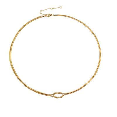 TEMU European And American - Snake Chain Necklace For Women, A Simple And Couple's Accessory Made Of Stainless Steel. Image