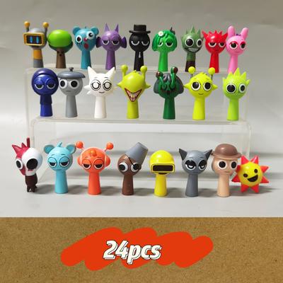 TEMU 24pcs Cute Statues, Suitable For Home And Office Desk Decoration, Party Gifts And Gifts Image