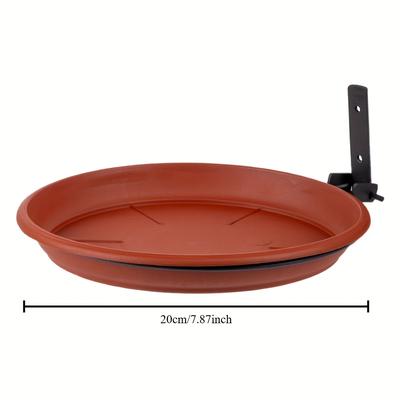 TEMU Outdoor Fence Bird Feeder Tray - Tree Mountable Wild Bird Bath For Outdoor Food And Water, Installed On Deck Wall Pegs With Heavy Duty Image