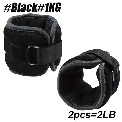 TEMU 1 Pair Adjustable Ankle & Leg Weights - 0.5kg / 1kg Each Pack For , Strength Training Weights With Secure Straps For Yoga, Walking, Running, Aerobics, Gym, Physical Image