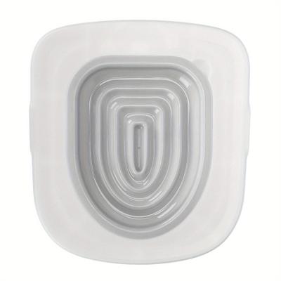 TEMU Cat Toilet Training Kit Universal Reusable Cat Toilet Trainer For Tray 1 Gray Inner Support Image