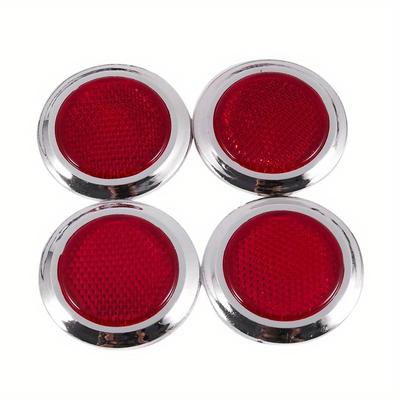 TEMU Auto Car Plastic Round Reflective Reflector Decal Decorative Decals, Car Rear End Decals