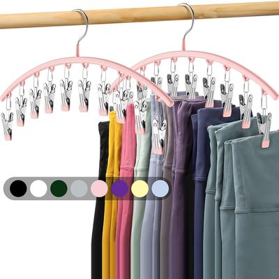 TEMU Leggings Organizer In The Closet, Yoga Pants Hanger, 1pc Can Hold 10 Pairs Of Leggings, Space Saving Hanging Wardrobe Organizer, Wardrobe Organizer And Storage Image