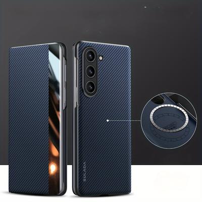 TEMU Flip Cover Business Magnetic Screen Phone Case, Suitable For Zfold6/fold5/zfold4 Image