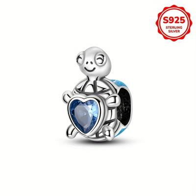TEMU 1pc Of 925 Silver 3g Turtle Suitable For Everyday Parties And Delicate Jewelry Gifts Image