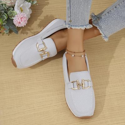 TEMU Ladies Casual Low Slip-on Shoes, Lightweight, , Plain Toe, Random Printing, Hand Wash, Sole, Fabric Insole Image