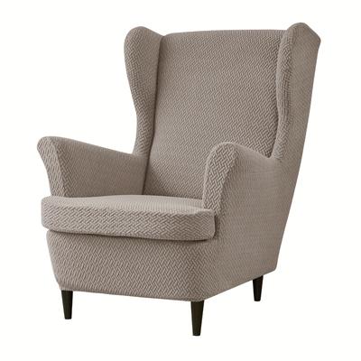 TEMU 2pcs/set Modern Velvet Armchair Sofa Slipcover, Mixed Color, Polyester 92% Spandex 8%, 160-180g/m², Machine Washable, With Elastic-band Closure, Jacquard Weaving, Active Printing, For , Sof Image