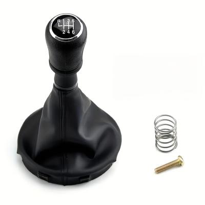 TEMU 1pc Premium Pu Leather Gear Shift Knob For T5/t5.1/ (2003-2011) - 5/6 Speed Lever Cover, Dust Proof, , Interior Style Image