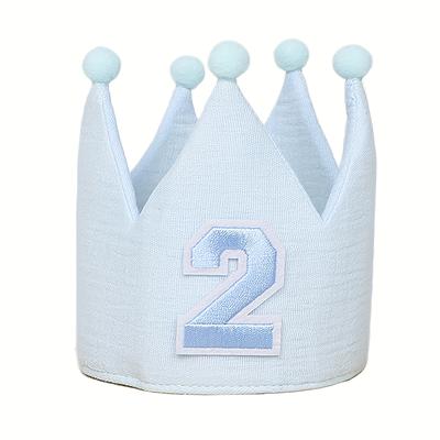 TEMU Pack Of 1 Two-year-old Birthday Crown Hat, Bohemian Style Two-year-old Birthday Party Hat, Birthday Party Decorations And Supplies, Photo Props, Suitable For Boys And Girls As Birthday Gifts Image