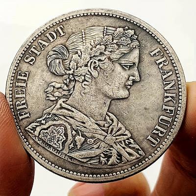 "TEMU 1pc Vintage 1866 Commemorative Coin - "freie Städte " Design, Collectible Replica With Profile & Floral , Collectible Coin | | Profile" Image