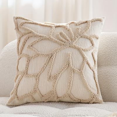 TEMU 1pc Plush Rose Throw Pillow Cover Cushion Cover Suitable For Living Room Bedroom Sofa Comfortable Embroidered Throw Pillow Cover Without Pillow Core Image