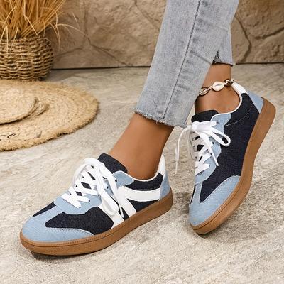TEMU 210-1 Blue Cloth Women's Casual Shoes, Suitable For Use In 11 Festivals, Fashionable Low-top Sneakers With Breathable Interior And Durable Tpr Sole, Comfortable Footbeds Image
