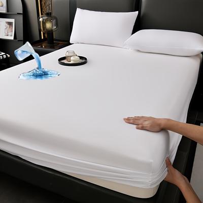 TEMU Soft And Comfortable Waterproof Mattress Protector, Fully Encasing With Deep , Suitable For All , Machine Washable. Image