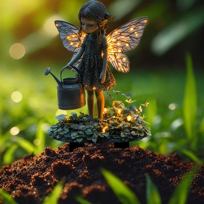 TEMU 2d Acrylic Fairy Watering Pot Decorations Are Easter, Holiday Gifts And Outdoor Landscape Decorations Image