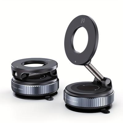 TEMU K007 Adjustable Car Suction Cup Phone Holder, Foldable Intelligent Double-sided Suction Phone Holder, Suitable For All Types Of Mobile Phones Image