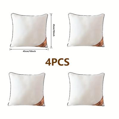 TEMU 4 Packs Of New High-quality Luxury High-rebound Throw Pillows, Sofa Cushions, Pillow Throw Pillows For Cars And Sofas Image