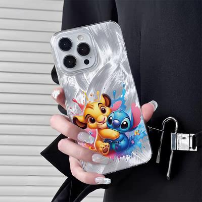 TEMU Adorable Phone Case Featuring 's Stitch And , Compatible With Iphone Models 16/15/14/13/12/11/8/7 Pro/pro Max/plus/x/xs/xr/xs Max, Offering Lens Protection And A Sturdy Design, Gifts. Image