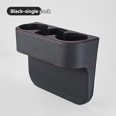 TEMU Car Cup Holder Organizer - Leather, Multi-compartment Bottles & Snacks, No Mess , Comfortable Travel Storage, Car Organizer|sleek Interior| Material, Cup Holders For Car Image