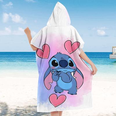 TEMU Hooded Beach Towel Cape - Fast Drying, Absorbent, Compact, Swimming And Gifting Image