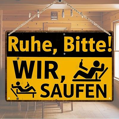 TEMU A Vintage Metal Sign In 2d - 20*30cm/8*12inch | Metal Sign ', Drinking' | Decorating Walls In Bedrooms, Living Rooms, Dining Rooms, Bars, And Outdoor Spaces. Image