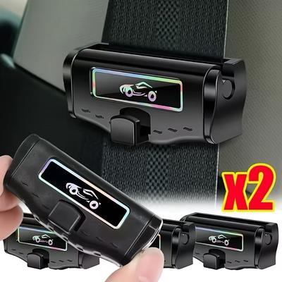 TEMU Car Safety Belt Shoulder Strap Adjuster, Prevents Shoulder Straps From Hanging On Neck, Reduces Neck Irritation, Improves Driving , 2pcs Set Image