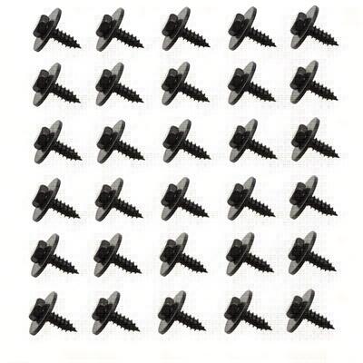 TEMU 30pcs Car Engine Protection Cover Self-tapping Screws, Auto Bumper Fender Screw Metal Nut Fixing Clip For For Image