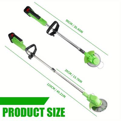 TEMU Lawn Mower Replacement, With 3 Different Blades, Adjustable Length Grass Trimmer, Lawn Edge Trimmer, , Gardening Tool, For Yard Garden, Yard Image