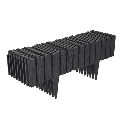 TEMU 2.3/4.6m Wood Look Bed Edging Cut To Size Bed Edging Lawn Edge Fence Wooden Fence Small Bed Border Decoration Garden Bed Fence Anthrazite/brown/grey Image