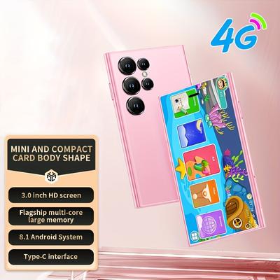 TEMU 3-inch Hd Color Screen Smart Mini Phone, 4g Unlocked, Expandable Storage Card, Multi-core Processor Pocket Phone, Student Creative Gift, Compact Portable Backup Phone, Smallest Micro Phone Image