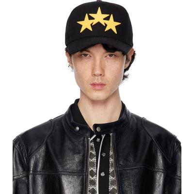 3 Star Canvas Cap - Black - Amiri Hats
