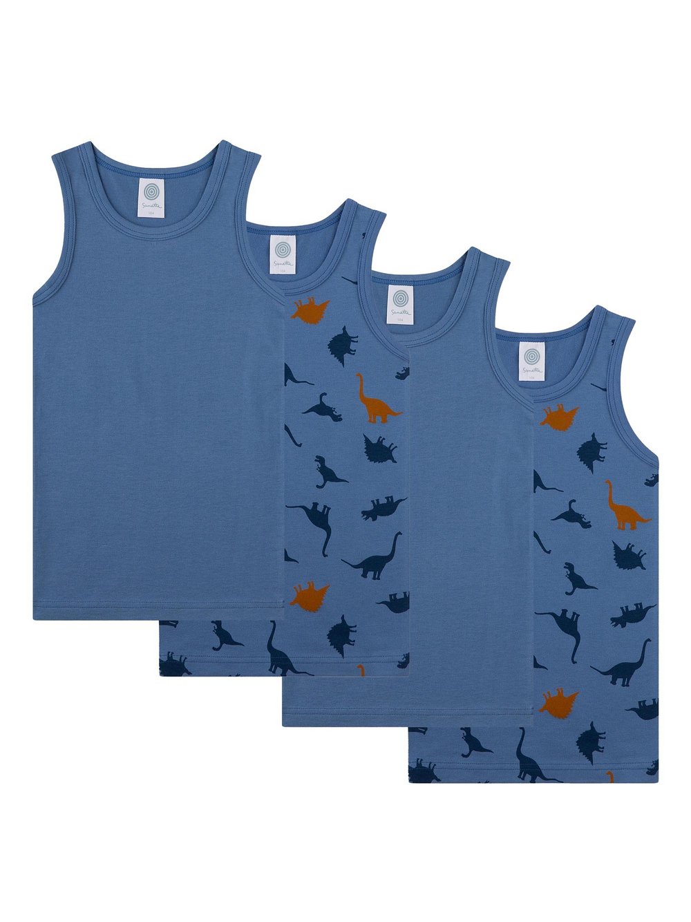 Sanetta Unterhemd 4er Pack Jungen blau, 128 Image