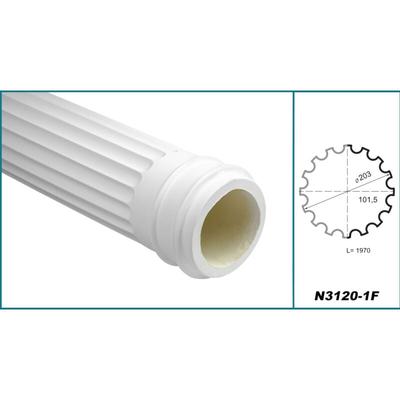 Säulen und Halbsäulen rund kanneliert Stuck Auswahl 203mm N3120:Rund, Basis Image