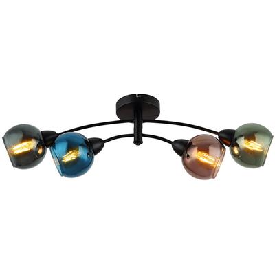 Globo Lighting - Deckenlampe 4 flammig Wohnzimmerleuchte bunt Deckenleuchte Esszimmerlampe, Metall Image