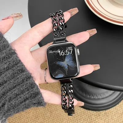 Armband für Apple Watch Band Ultra 2 49 mm 40 mm 44 mm 41 mm 45 mm 46 mm Metall Edelstahl IWatch Image