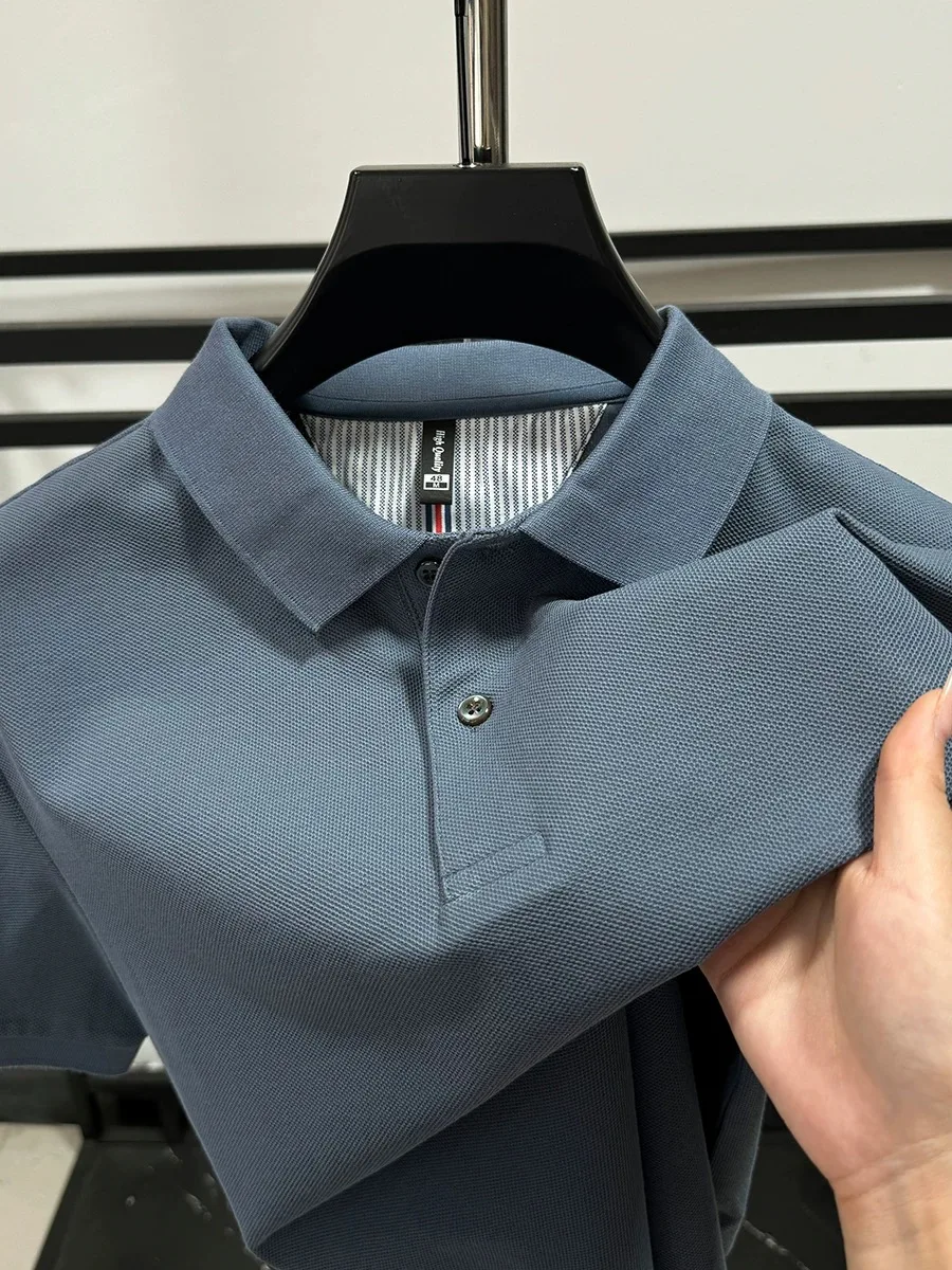 100 % Baumwolle Premium Kurzarm Poloshirt Herren Sommertrend neue klassische Marke Business Casual Golf Revers atmungsaktives T-Shirt