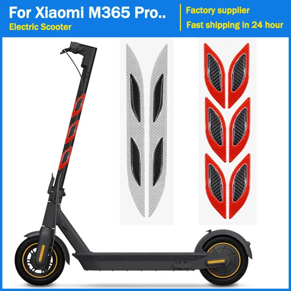 Aufkleber Streifen für Ninebot Max G30 G30D Elektrische Roller Carbon Faser Anti-Scratch Sicherheit Warnung Dekoration Aufkleber Zubehör Image