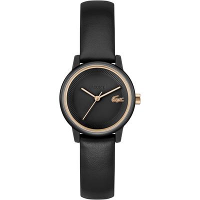 Quarzuhr LACOSTE "LACOSTE 12.12 SWIFT", schwarz, Armbanduhren, Damen, Armbanduhr, Damenuhr, Lederarmband, analog Image