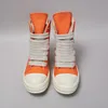 Marke Frauen Sneaker Casual High Top Jumbo Lace Up Männer Schuh Orange Luxus Ricks Designer Leinwand