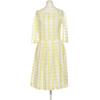 Ellen Eisemann Damen Kleid, Gr. 34, gelb, Elasthan, Synthetik, Viskose