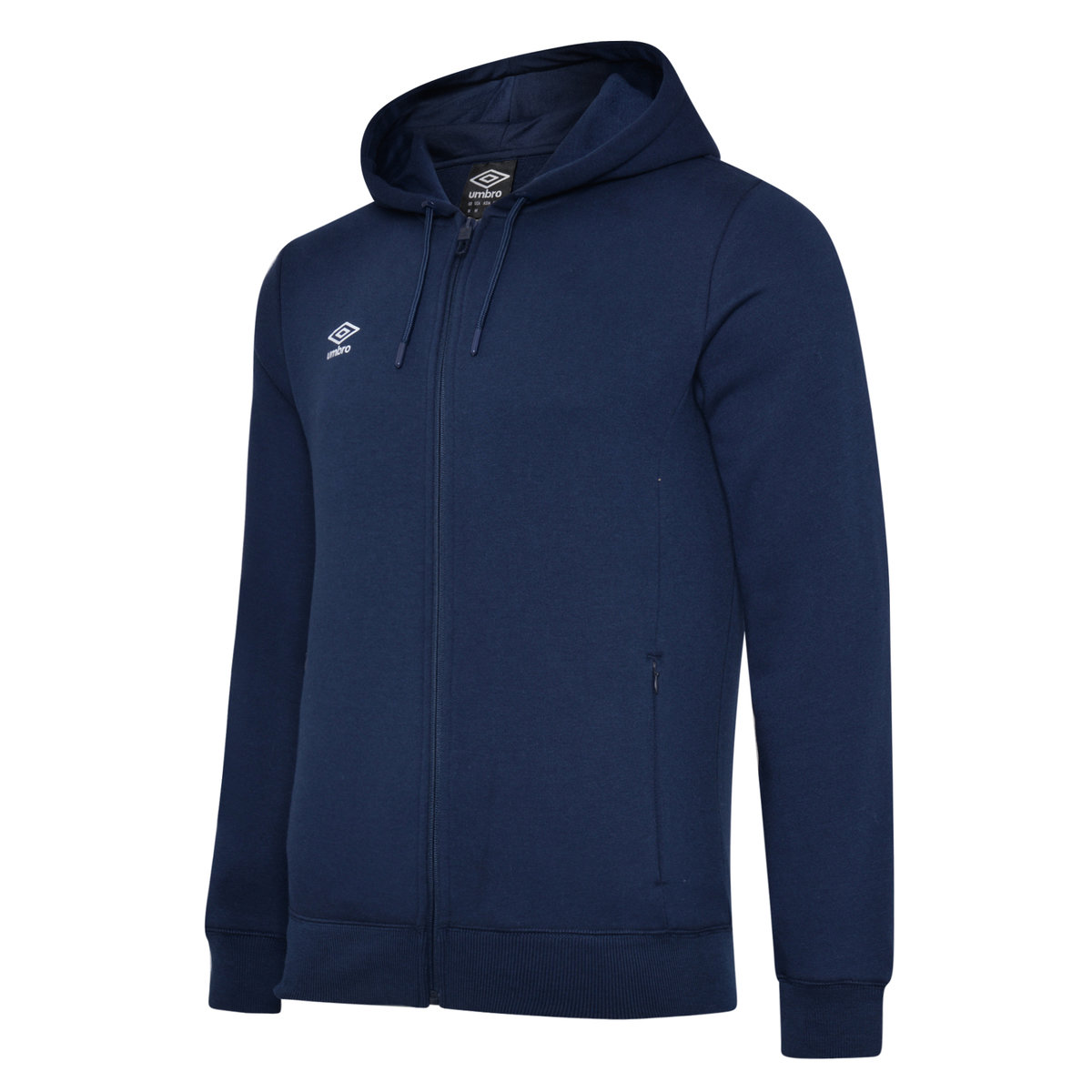 Umbro Boys Childrens/kids Club Leisure Full Zip Drawstring Hoodie (navy/white) - Size 7-8Y | Umbro Sale | Discount Designer Brands