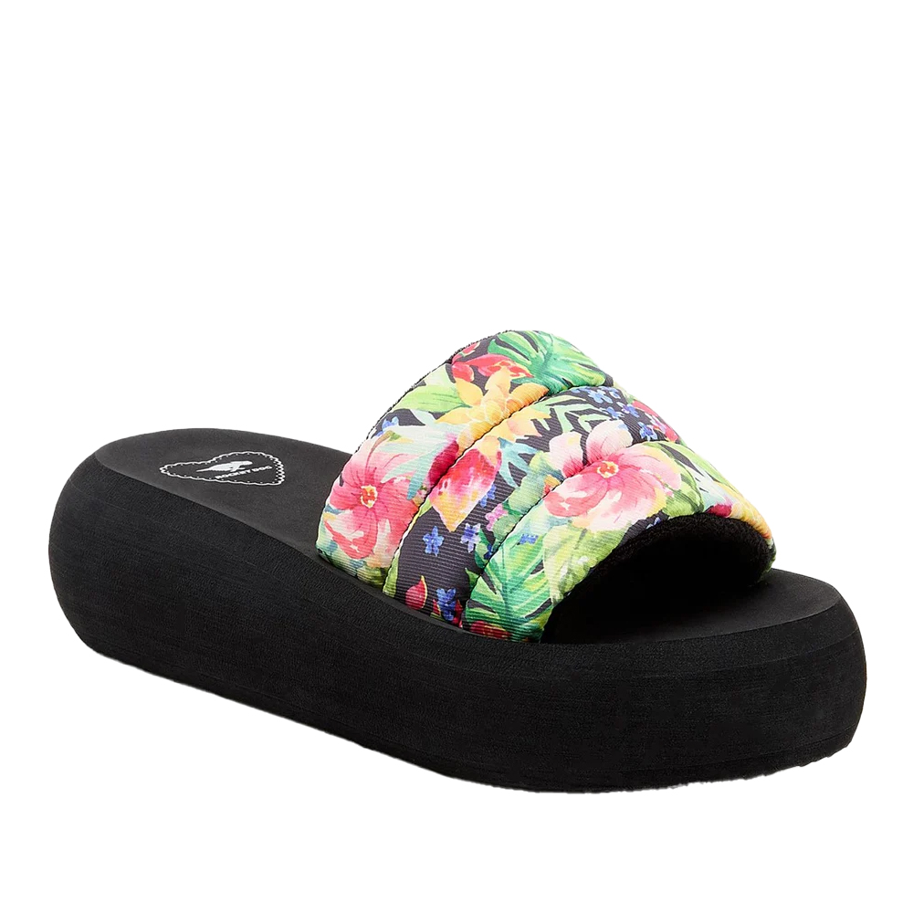 Rocket Dog Womens/ladies Splash Bahama Flip Flops (black/multicoloured) - Size UK 6 | Rocket Dog Sale | Discount Designer Brands