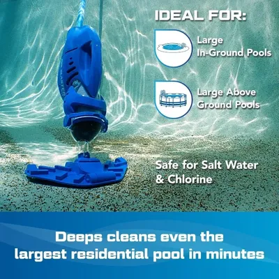Max CG Cordless Pool Vacuum for Commercial Grade Cleaning & Heavy Duty Power, Handheld Rechargeable