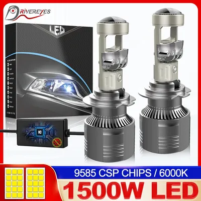 H7 led Drivereyes H4 BI LED Projector Len 1500W 9585 CSP Canbus Powerful Mini Auto HeadLamps H11 H8