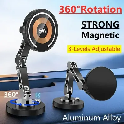 NEW Car Wireless Charger Stand Magnet Car Mount Fast Charging Station Phone Holder Bracket For