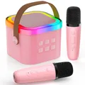 K12 Karaoke Machine Sistema di altoparlanti portatile Bluetooth 5.3 PA con 2 microfoni wireless Casa Famiglia Canto Regali per bambini